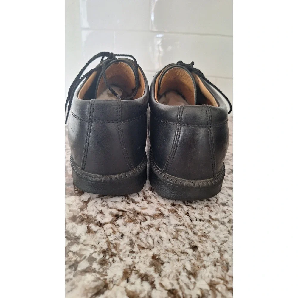 Birkenstock Memphis Black Leather Lace Up Derby Shoes EU 41 L10 M8 Regular Width